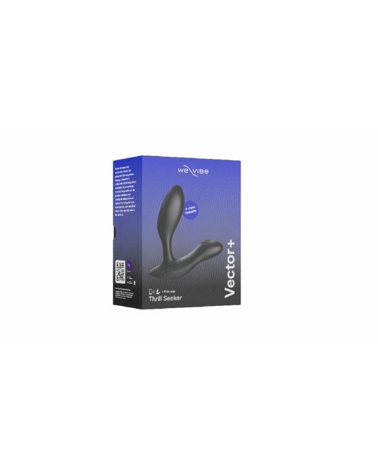 Смарт-вібромасажер простати We-Vibe Vector+ CHARCOAL BLACK, пульт ДК, регульований кут нахилу Смарт-вібромасажер простати We-Vibe Vector+ CHARCOAL BLACK, пульт ДК, регульований кут нахилу