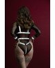 Збруя з ланцюгом та фіксаторами Feral Feelings Harness with Cuffs White