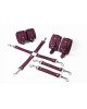 Набір Feral Feelings BDSM Kit 3 Burgundy, наручники, поножі, конектор