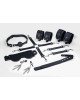 Набір Feral Feelings BDSM Kit 7 Black, наручники, поножі, конектор, маска, паддл, кляп, затискачі Набір Feral Feelings BDSM Kit 7 Black, наручники, поножі, конектор, маска, паддл, кляп, затискачі