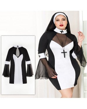 Еротичний костюм монашки JSY P71109 Plus Size Еротичний костюм монашки JSY P71109 Plus Size