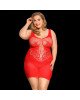 Сексуальна сітчаста сукня JSY «Пристрасна Евелін» Plus Size, Red, мереживо, відкрита спинка Сексуальна сітчаста сукня JSY «Пристрасна Евелін» Plus Size, Red, мереживо, відкрита спинка