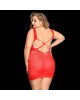 Сексуальна сітчаста сукня JSY «Пристрасна Евелін» Plus Size, Red, мереживо, відкрита спинка Сексуальна сітчаста сукня JSY «Пристрасна Евелін» Plus Size, Red, мереживо, відкрита спинка
