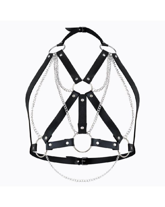 Портупея жіноча Art of Sex - Aiden Leather harness, Чорна XS-M