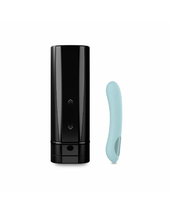 Інтерактивний набір мастурбатор + стимулятор точки G Kiiroo Onyx+ and Pearl 2+ Couple Set Turquoise