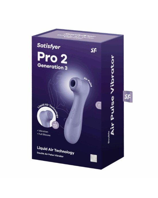 Вакуумний кліторальний стимулятор Satisfyer Pro 2 Generation 3 with Liquid Air Lilac Вакуумний кліторальний стимулятор Satisfyer Pro 2 Generation 3 with Liquid Air Lilac