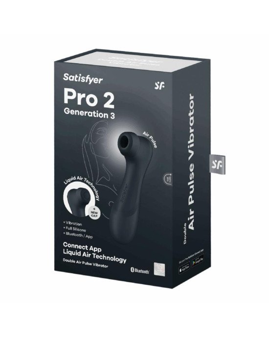 Вакуумний кліторальний стимулятор Satisfyer Pro 2 Generation 3 with Liquid Air Connect App Dark Grey Вакуумний кліторальний стимулятор Satisfyer Pro 2 Generation 3 with Liquid Air Connect App Dark Grey