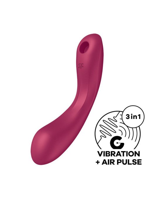 Вакуумний кліторальний стимулятор Satisfyer Curvy Trinity 1 Red Вакуумний кліторальний стимулятор Satisfyer Curvy Trinity 1 Red