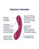 Вакуумний кліторальний стимулятор Satisfyer Curvy Trinity 1 Red Вакуумний кліторальний стимулятор Satisfyer Curvy Trinity 1 Red