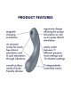 Вакуумний кліторальний стимулятор Satisfyer Curvy Trinity 1 Bluegrey