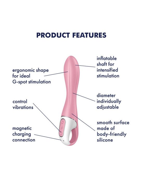 Вібратор точки G Satisfyer Air Pump Vibrator 2 надувається Вібратор точки G Satisfyer Air Pump Vibrator 2 надувається