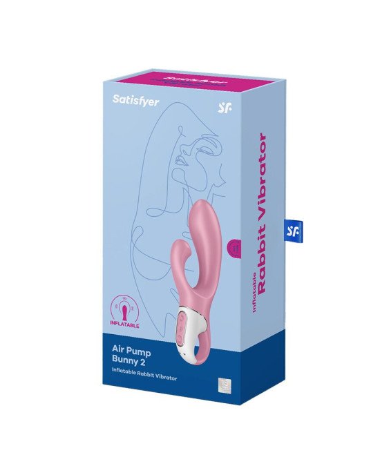 Вібратор-кролик Satisfyer Air Pump Bunny 2, надувається Вібратор-кролик Satisfyer Air Pump Bunny 2, надувається