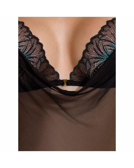 Сітчасте боді з мереживним ліфом Passion DELIENA BODY S/M black Сітчасте боді з мереживним ліфом Passion DELIENA BODY S/M black