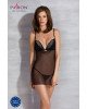 Сорочка Passion DELIENA CHEMISE L/XL black, стрінги із заниженою талією Сорочка Passion DELIENA CHEMISE L/XL black, стрінги із заниженою талією