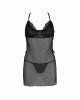 Сорочка Passion DELIENA CHEMISE L/XL black, стрінги із заниженою талією Сорочка Passion DELIENA CHEMISE L/XL black, стрінги із заниженою талією