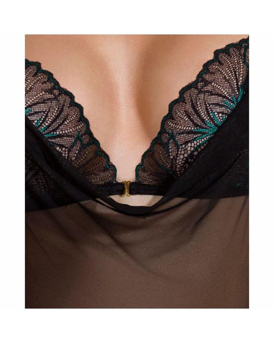 Сорочка Passion DELIENA CHEMISE XXL/XXXL black, стрінги із заниженою талією Сорочка Passion DELIENA CHEMISE XXL/XXXL black, стрінги із заниженою талією