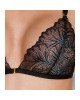 Комплект з відкритим доступом Passion DELIENA SET L/XL black, ліф, стрінги, пояс для панчіх