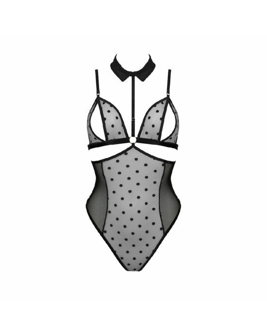 Боді з відкритими грудьми Passion DOMINICA BODY XXL/XXXL black, комір-чокер, корсет Боді з відкритими грудьми Passion DOMINICA BODY XXL/XXXL black, комір-чокер, корсет