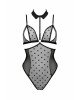 Боді з відкритими грудьми Passion DOMINICA BODY XXL/XXXL black, комір-чокер, корсет Боді з відкритими грудьми Passion DOMINICA BODY XXL/XXXL black, комір-чокер, корсет