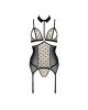 Корсет з відкритими грудьми Passion DOMINICA CORSET XXL/XXXL beige, пажі для панчіх, стрінги Корсет з відкритими грудьми Passion DOMINICA CORSET XXL/XXXL beige, пажі для панчіх, стрінги