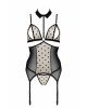 Корсет з відкритими грудьми Passion DOMINICA CORSET XXL/XXXL beige, пажі для панчіх, стрінги Корсет з відкритими грудьми Passion DOMINICA CORSET XXL/XXXL beige, пажі для панчіх, стрінги