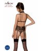 Корсет з відкритими грудьми Passion DOMINICA CORSET XXL/XXXL black, пажі для панчіх, стрінги Корсет з відкритими грудьми Passion DOMINICA CORSET XXL/XXXL black, пажі для панчіх, стрінги