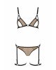 Еротичний комплект спідньої білизни Passion GABI SET S/M beige, трусики з гартерами Еротичний комплект спідньої білизни Passion GABI SET S/M beige, трусики з гартерами