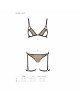 Еротичний комплект спідньої білизни Passion GABI SET XXL/XXXL beige, трусики з гартерами Еротичний комплект спідньої білизни Passion GABI SET XXL/XXXL beige, трусики з гартерами