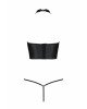 Комплект білизни з відкритими грудьми Passion GENEVIA SET WITH OPEN BRA XXL/XXXL black, корсет, стрі Комплект білизни з відкритими грудьми Passion GENEVIA SET WITH OPEN BRA XXL/XXXL black, корсет, стрі