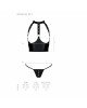 Комплект білизни з відкритими грудьми Passion GENEVIA SET WITH OPEN BRA XXL/XXXL black, корсет, стрі Комплект білизни з відкритими грудьми Passion GENEVIA SET WITH OPEN BRA XXL/XXXL black, корсет, стрі