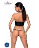 Комплект білизни з відкритими грудьми Passion GENEVIA SET WITH OPEN BRA XXL/XXXL black, корсет, стрі Комплект білизни з відкритими грудьми Passion GENEVIA SET WITH OPEN BRA XXL/XXXL black, корсет, стрі