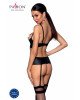 Корсет з відкритими грудьми Passion JANNIES CORSET L/XL black, стрінги в наборі Корсет з відкритими грудьми Passion JANNIES CORSET L/XL black, стрінги в наборі