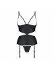 Корсет з відкритими грудьми Passion JANNIES CORSET S/M black, стрінги в наборі Корсет з відкритими грудьми Passion JANNIES CORSET S/M black, стрінги в наборі