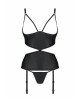 Корсет з відкритими грудьми Passion JANNIES CORSET S/M black, стрінги в наборі Корсет з відкритими грудьми Passion JANNIES CORSET S/M black, стрінги в наборі