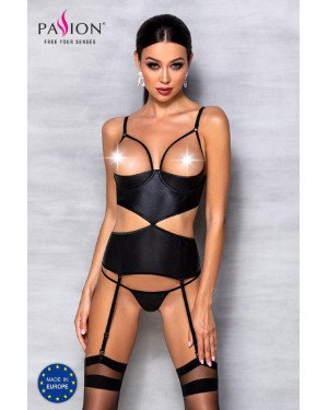 Корсет з відкритими грудьми Passion JANNIES CORSET S/M black, стрінги в наборі Корсет з відкритими грудьми Passion JANNIES CORSET S/M black, стрінги в наборі