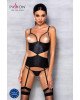 Корсет з відкритими грудьми Passion JANNIES CORSET S/M black, стрінги в наборі Корсет з відкритими грудьми Passion JANNIES CORSET S/M black, стрінги в наборі