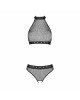 Білизна з відкритим доступом Passion MOONLIGHT SET S/M black, топ, стрінги Білизна з відкритим доступом Passion MOONLIGHT SET S/M black, топ, стрінги