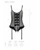 Корсет зі шнурівкою Passion NESSY CORSET XXL/XXXL black, стрінги з відкритим доступом, пажі для панч Корсет зі шнурівкою Passion NESSY CORSET XXL/XXXL black, стрінги з відкритим доступом, пажі для панч