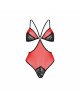 Напівпрозоре боді з мереживом Passion PEONIA BODY L/XL red Напівпрозоре боді з мереживом Passion PEONIA BODY L/XL red