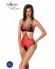 Напівпрозоре боді з мереживом Passion PEONIA BODY L/XL red Напівпрозоре боді з мереживом Passion PEONIA BODY L/XL red