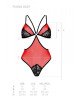 Напівпрозоре боді з мереживом Passion PEONIA BODY L/XL red Напівпрозоре боді з мереживом Passion PEONIA BODY L/XL red