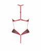 Сітчасте боді з мереживом на грудях Passion SATARA BODY L/XL red Сітчасте боді з мереживом на грудях Passion SATARA BODY L/XL red