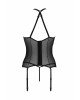 Корсет з пажами Passion SATARA CORSET L/XL black, стрінги, мереживо, застібки спереду та ззаду Корсет з пажами Passion SATARA CORSET L/XL black, стрінги, мереживо, застібки спереду та ззаду