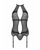 Корсет з пажами Passion SATARA CORSET XXL/XXXL black, стрінги, мереживо, застібки спереду та ззаду Корсет з пажами Passion SATARA CORSET XXL/XXXL black, стрінги, мереживо, застібки спереду та ззаду