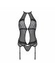 Корсет з пажами Passion SATARA CORSET XXL/XXXL black, стрінги, мереживо, застібки спереду та ззаду Корсет з пажами Passion SATARA CORSET XXL/XXXL black, стрінги, мереживо, застібки спереду та ззаду
