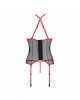 Корсет з пажами Passion SATARA CORSET S/M red, стрінги, мереживо, застібки спереду та ззаду Корсет з пажами Passion SATARA CORSET S/M red, стрінги, мереживо, застібки спереду та ззаду