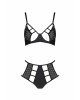 Комплект білизни Passion TASMINA SET S/M black, ліф, високі трусики з корсетом ззаду Комплект білизни Passion TASMINA SET S/M black, ліф, високі трусики з корсетом ззаду