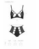 Комплект білизни Passion TASMINA SET XXL/XXXL black, ліф, високі трусики з корсетом ззаду Комплект білизни Passion TASMINA SET XXL/XXXL black, ліф, високі трусики з корсетом ззаду