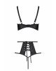 Комплект білизни Passion TASMINA SET XXL/XXXL black, ліф, високі трусики з корсетом ззаду Комплект білизни Passion TASMINA SET XXL/XXXL black, ліф, високі трусики з корсетом ззаду