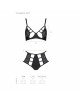 Комплект білизни Passion TASMINA SET XXL/XXXL black, ліф, високі трусики з корсетом ззаду Комплект білизни Passion TASMINA SET XXL/XXXL black, ліф, високі трусики з корсетом ззаду